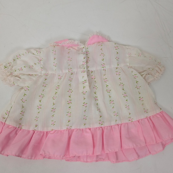 80s Floral Jumpsuit & Dress Set Onesie 2 Piece Co-ord Bodycuit Shortalls Ruffles - Picture 5 of 7